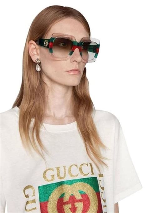 occhiali gucci unqo1|Gucci Women's GG0178S 001 Sunglasses, Multicoloured .